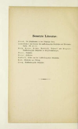 Benutzte Literatur