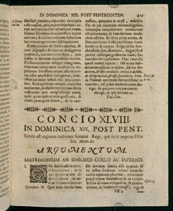 443-452, Concio XLVIII. in dominica XIX. post pentecosten