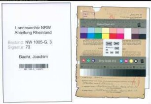 Entnazifizierung Joachim Baehr , geb. 00.00.0000 (Geschaeftsfuehrer)