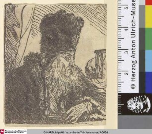 [Philosoph mit einem Stundenglas; Philosopher with an hour-glass]