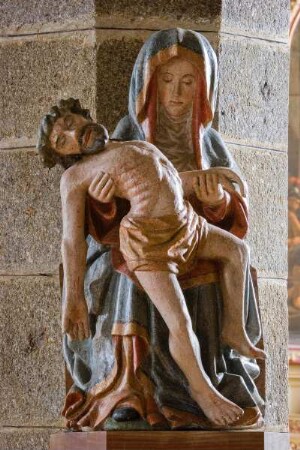 Frankreich. Bretagne. Finistere. Brasparts. Eglise Notre Dame de la Pitie. 16 Jahrhundert. Gnadenmadonna. 16 Jahrhundert
