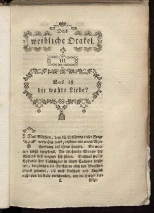 III. Was ist die wahre Liebe?