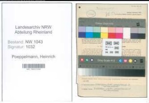 Entnazifizierung Heinrich Poeppelmann , geb. 01.03.1887 (Postbeamter)