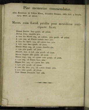 Piae memoriae commendatur