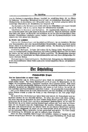 Der Schulalltag