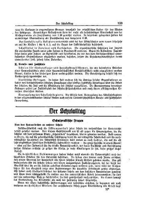 Der Schulalltag