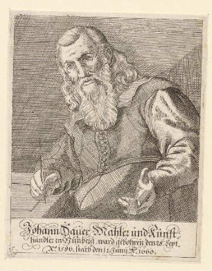 Johann (= Hans II.) Hauer, Maler und Kunsthändler; geb. 28. September 1586; gest. 12. Juni 1660