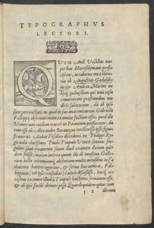 Typographus Lectori.