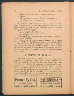 La lengua de Trinidad