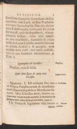 Quot sunt signa et notae verae Ecclesiae.