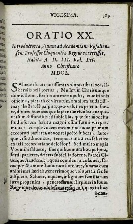 Oratio XX.
