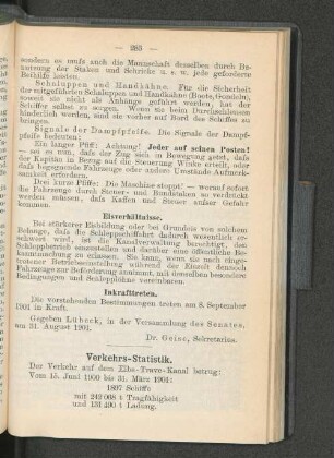 Verkehrs-Statistik.