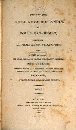 Prodromus florae Novae Hollandiae et insulae Van-Diemen ...