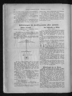 Erfindungen im Hochbauwesen aller Länder.