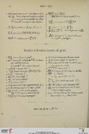 Vocaboli di fonetico incerto od ignoto