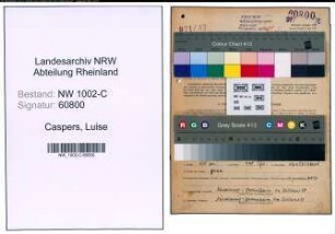 Entnazifizierung Luise Caspers, geb. 08.06.1905 (Prokuristin)