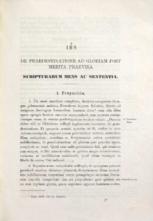 Theses theologicae, 3. Series Tertia