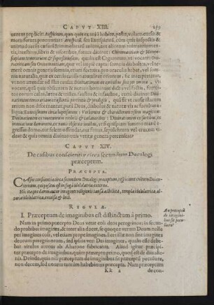 Capvt XIV. De casibus conscientiae circa secundum Decalogi praeceptum.