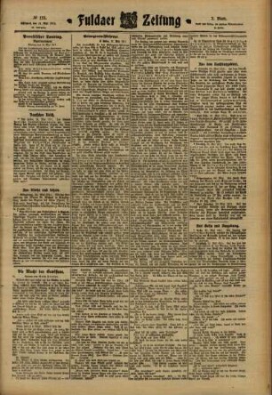 Zweite Ausgabe vom Mittwoch, den 31. Mai 1911.