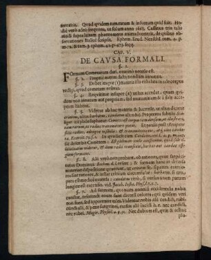 Cap. V. De Causa Formali
