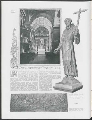 Obras artísticas del templo del Pilar : [con fotografías]