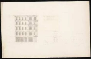 Wohnhaus des Maurermeisters J. Grund, Berlin-Mitte: Ansicht von der Auguststraße, Ansicht von der Artilleriestraße