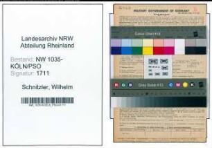 Entnazifizierung Wilhelm Schnitzler , geb. 11.05.1906 (Schlosser)