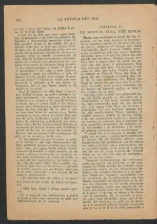 Capítulo II - De mortuis nihil nisi bontum