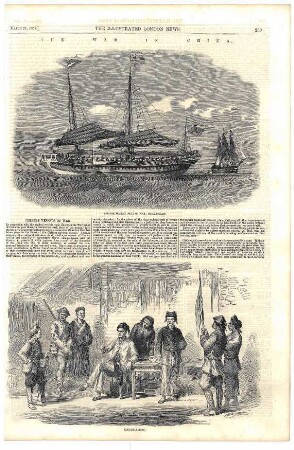 The war in China: Chinese modern junk of war: second class.- Chinese rebels