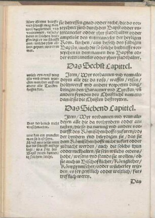 Das Sechst Capittel.