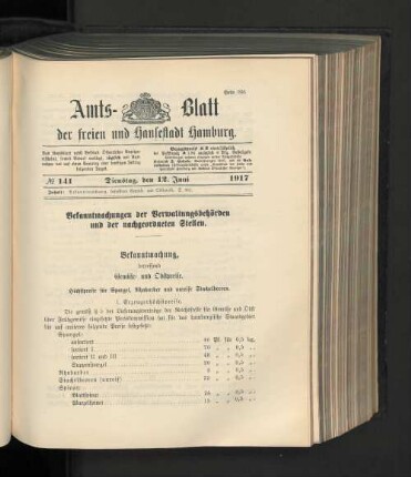 No. 141, 12. Juni 1917