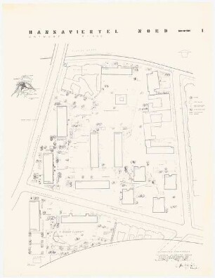 Hansaviertel Nord, Berlin-Tiergarten: Lageplan, Grundriss 1:500