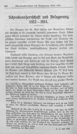 Schreckensherrschaft und Belagerung. 1813-1814.