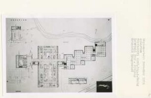 Aquarium, Düsseldorf-Düsseltal (Diplomarbeit bei Peter Poelzig): Grundriss Erdgeschoss 1:200