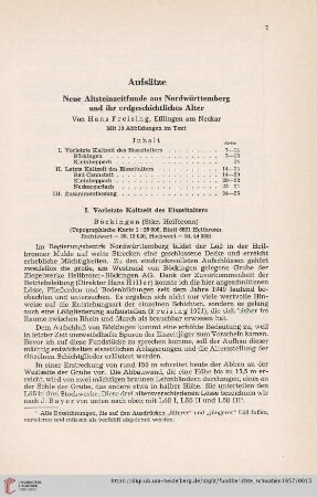 Neue Folge 14: Neue Altsteinzeitfunde aus Nordwürttemberg und ihr erdgeschichtliches Alter