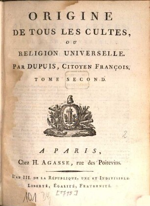 Origine de tous les cultes ou religion universelle, 2