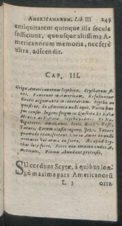 Cap. III. Origo Americanorum Scythica ...