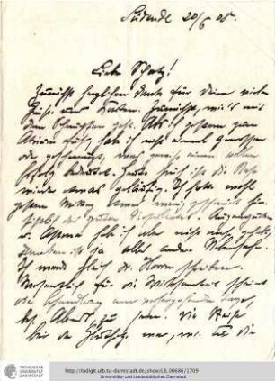 Brief vom 20.06.1908