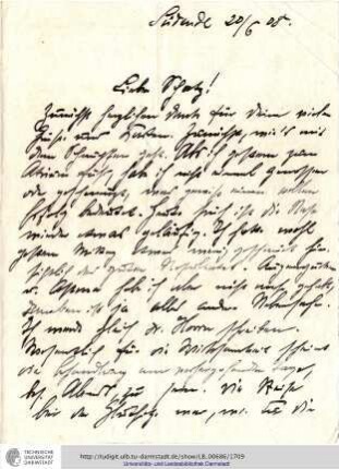 Brief vom 20.06.1908