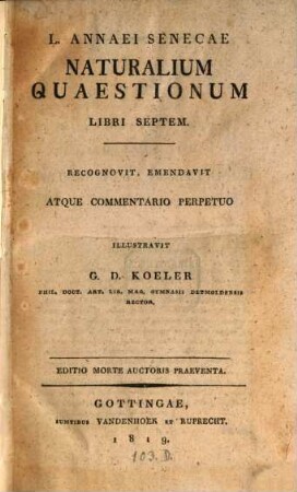 Naturalium Quaestionum libri septem