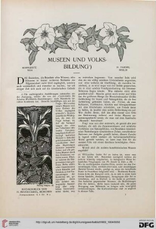 Museen und Volksbildung