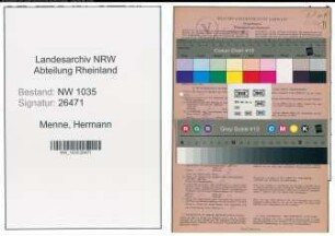 Entnazifizierung Hermann Menne , geb. 02.01.1912 (Ingenieur)