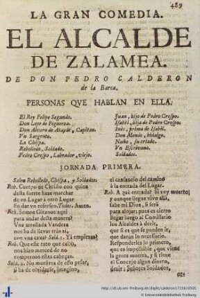 El Alcalde de Zalamea.