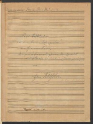 Der kleine Rosengarten. Excerpts; V, strings, arpa