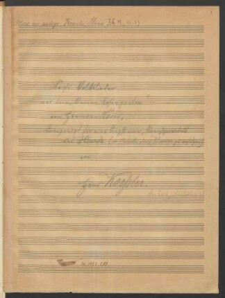 Der kleine Rosengarten. Excerpts; V, strings, arpa
