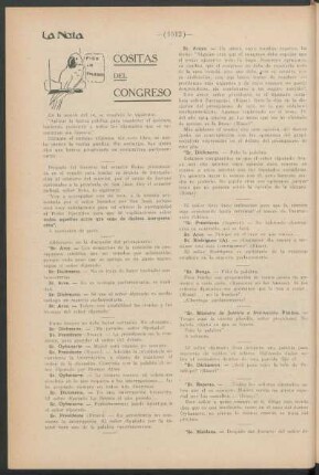 Cositas del congreso