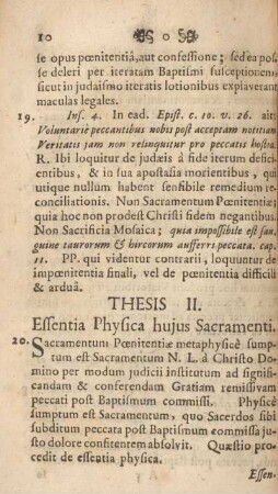 Thesis II. Essentia physica hujus sacramenti.