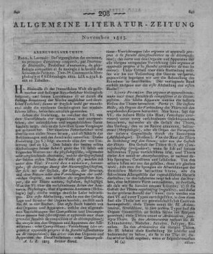 Ducrotay de Blainville, H. M.: De l'Organisation des animaux. T. 1. Paris: Levrault 1822