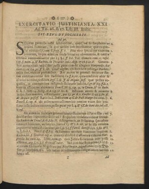 Exercitatio Iustinianea XXI. Ad Tit. 26. & 27. Lib. III. Instit.