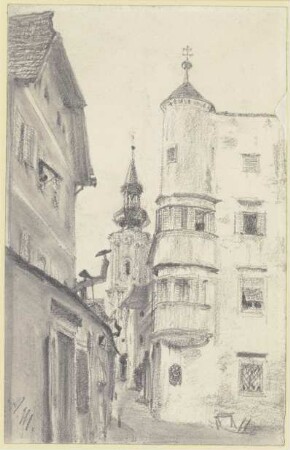 Blick in die Kirchengasse in Gmunden am Traunsee
